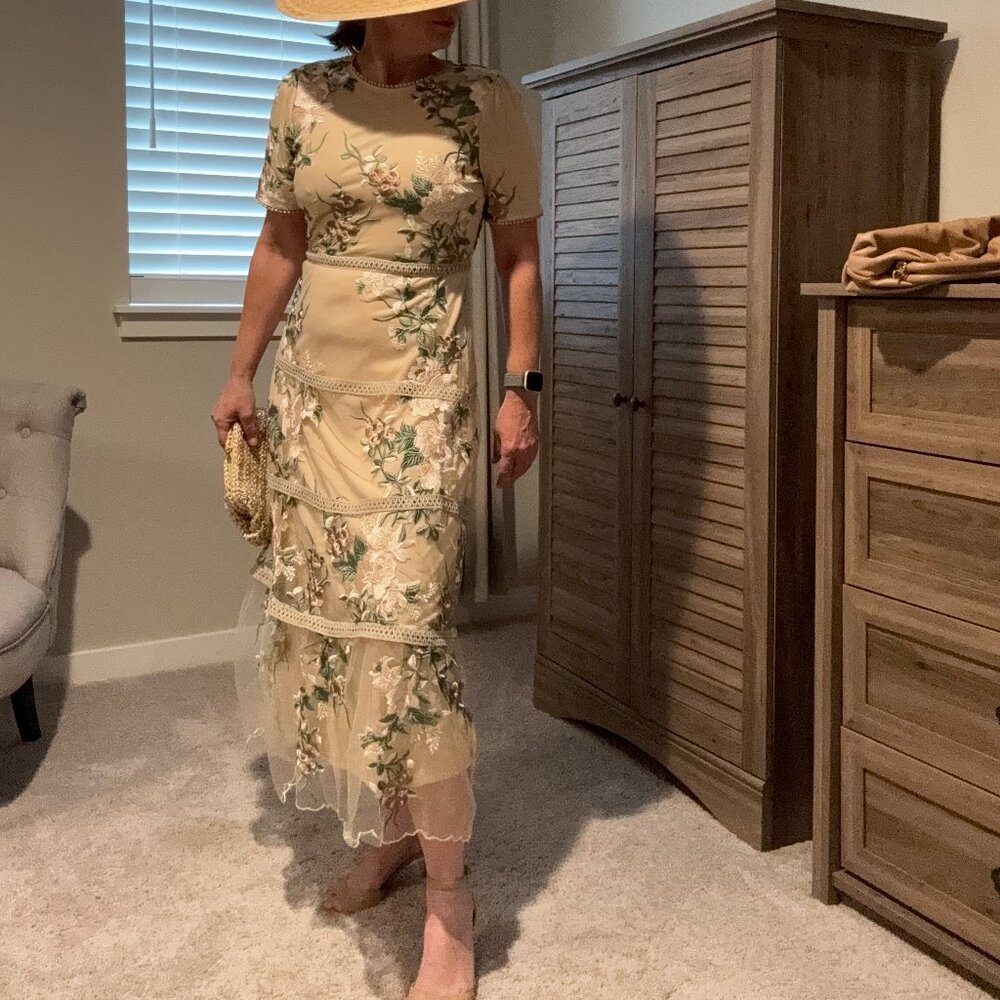 NEW Bohme Peach Midi Dress